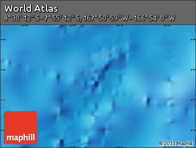 Physical Map of the Area around 8° 12' 42" S, 167° 22' 30" W