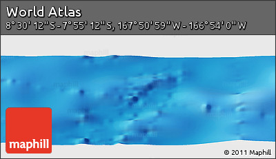 Physical Panoramic Map of the Area around 8° 12' 42" S, 167° 22' 30" W