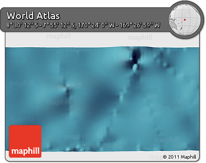 Satellite 3D Map of the Area around 8° 12' 42" S, 169° 55' 30" W