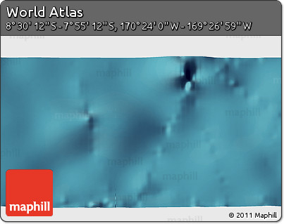 Satellite 3D Map of the Area around 8° 12' 42" S, 169° 55' 30" W