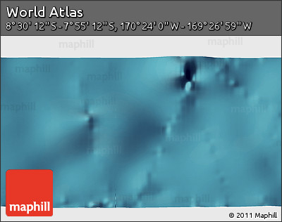 Satellite 3D Map of the Area around 8° 12' 42" S, 169° 55' 30" W