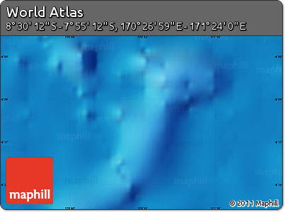 Physical Map of the Area around 8° 12' 42" S, 170° 55' 30" E