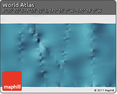 Satellite 3D Map of the Area around 8° 12' 42" S, 170° 46' 30" W