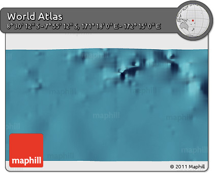 Satellite 3D Map of the Area around 8° 12' 42" S, 171° 46' 30" E