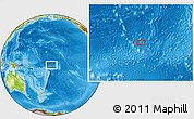 Physical Location Map of the area around 8° 12' 42" S, 171° 37' 30" W