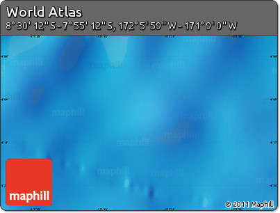 Physical Map of the Area around 8° 12' 42" S, 171° 37' 30" W