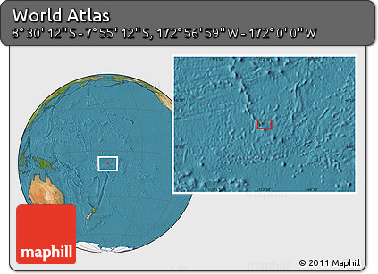 Satellite Location Map of the Area around 8° 12' 42" S, 172° 28' 29" W