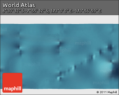 Satellite 3D Map of the Area around 8° 12' 42" S, 173° 28' 29" E