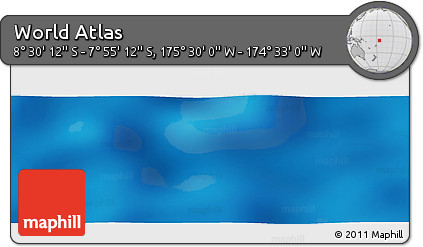 Physical Panoramic Map of the Area around 8° 12' 42" S, 175° 1' 30" W
