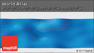 Physical Panoramic Map of the Area around 8° 12' 42" S, 175° 1' 30" W