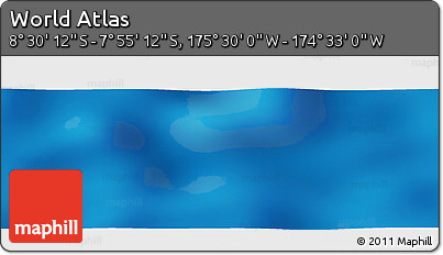 Physical Panoramic Map of the Area around 8° 12' 42" S, 175° 1' 30" W