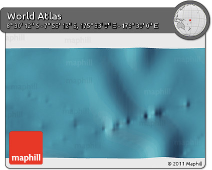 Satellite 3D Map of the Area around 8° 12' 42" S, 176° 1' 30" E