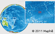 Physical Location Map of the area around 8° 12' 42" S, 176° 43' 29" W