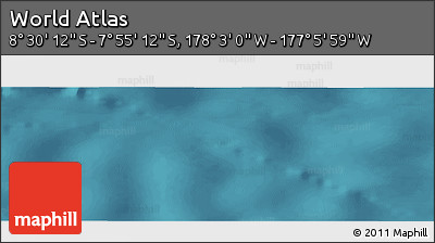 Satellite Panoramic Map of the Area around 8° 12' 42" S, 177° 34' 29" W