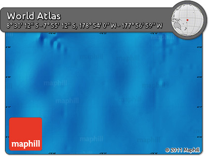 Physical Map of the Area around 8° 12' 42" S, 178° 25' 30" W