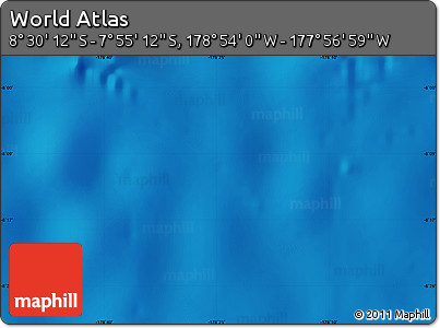 Physical Map of the Area around 8° 12' 42" S, 178° 25' 30" W