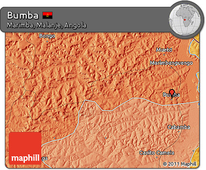 Political 3D Map of Bumba