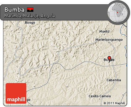 Shaded Relief 3D Map of Bumba