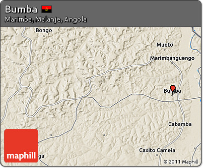 Shaded Relief 3D Map of Bumba
