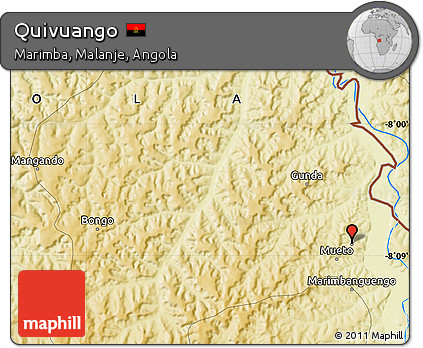 Physical Map of Quivuango