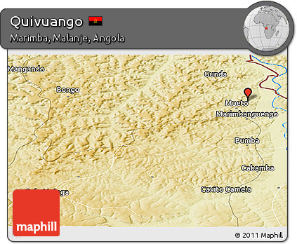 Physical Panoramic Map of Quivuango