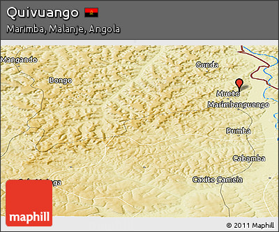 Physical Panoramic Map of Quivuango