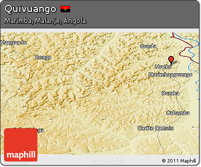 Physical Panoramic Map of Quivuango