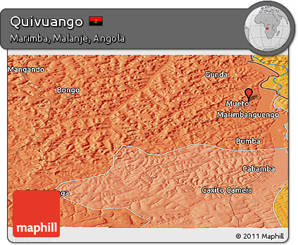 Political Panoramic Map of Quivuango