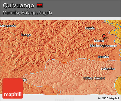 Political Panoramic Map of Quivuango