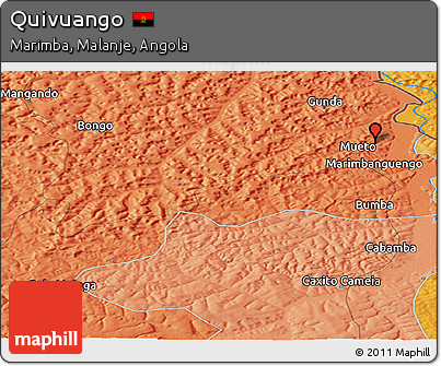 Political Panoramic Map of Quivuango