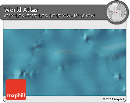 Satellite 3D Map of the Area around 8° 12' 42" S, 17° 46' 29" W