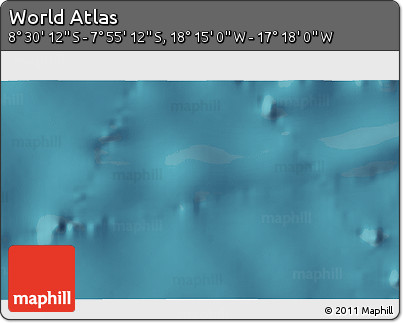 Satellite 3D Map of the Area around 8° 12' 42" S, 17° 46' 29" W