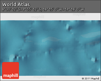 Satellite 3D Map of the Area around 8° 12' 42" S, 17° 46' 29" W