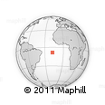 Outline Map of the Area around 8° 12' 42" S, 17° 46' 29" W, rectangular outline