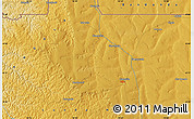 Physical Map of the area around 8° 12' 42" S, 18° 46' 29" E