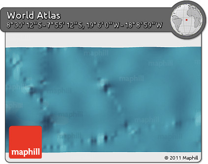 Satellite 3D Map of the Area around 8° 12' 42" S, 18° 37' 30" W