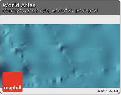 Satellite 3D Map of the Area around 8° 12' 42" S, 18° 37' 30" W