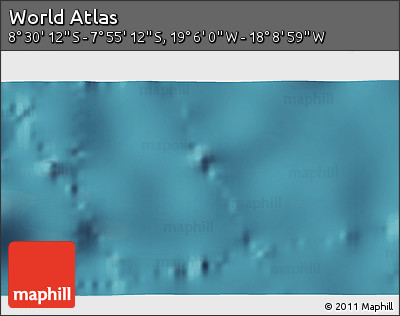 Satellite 3D Map of the Area around 8° 12' 42" S, 18° 37' 30" W