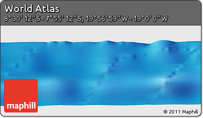 Shaded Relief Panoramic Map of the Area around 8° 12' 42" S, 19° 28' 30" W