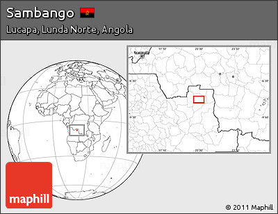 Blank Location Map of Sambango