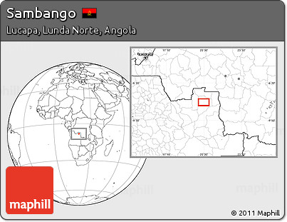 Blank Location Map of Sambango