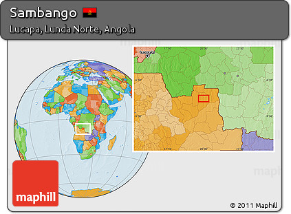 Political Location Map of Sambango