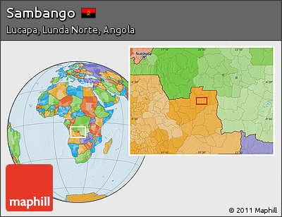 Political Location Map of Sambango