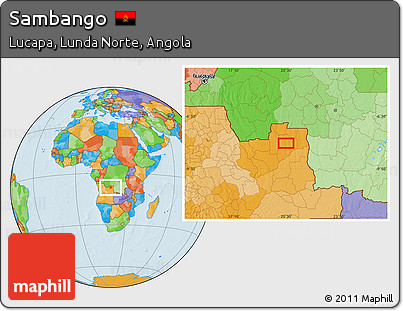 Political Location Map of Sambango