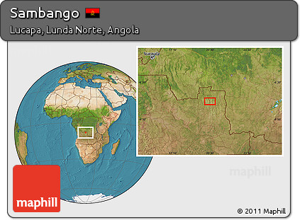 Satellite Location Map of Sambango