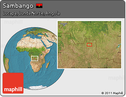 Satellite Location Map of Sambango