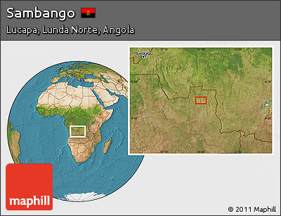 Satellite Location Map of Sambango