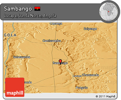 Political Panoramic Map of Sambango