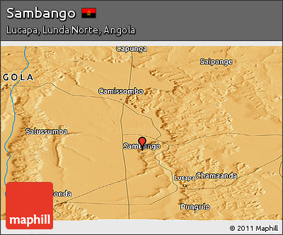 Political Panoramic Map of Sambango