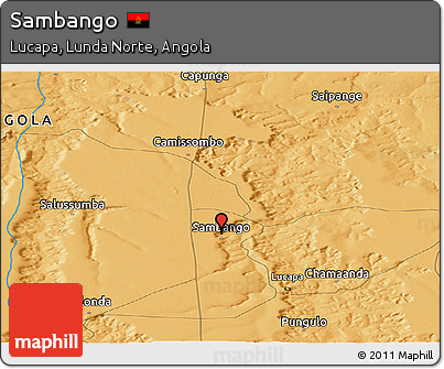 Political Panoramic Map of Sambango